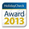 CLUB HOTEL DOLPHIN RECEIVES THE COVETED  HOLIDAYCHECK 2013 AWARD FOR SECOND CONSECUTIVE YEAR