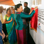 First-Lady,-Shiranthi-Rajapaksa,-ceremoniously-unveiling-the-plaque