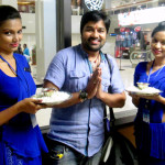 Mirchi-Siva-boards-inaugural-flight-to-Chennai